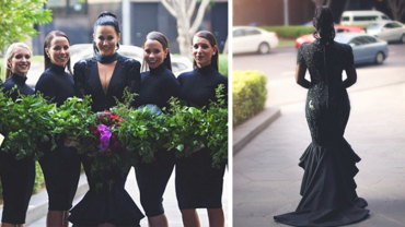 Невеста нарушила традицию и вышла замуж в черном свадебном платье